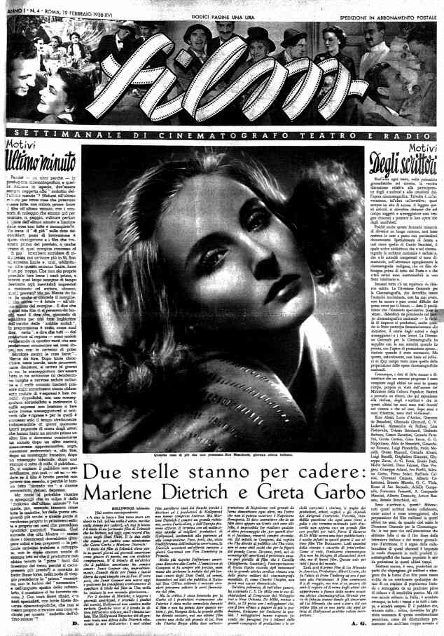 FILM (1938-50) magazine cover Issue 4 19 February 1938