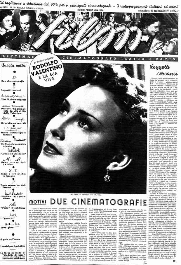 FILM (1938-50) magazine cover Issue 15 7 May 1938