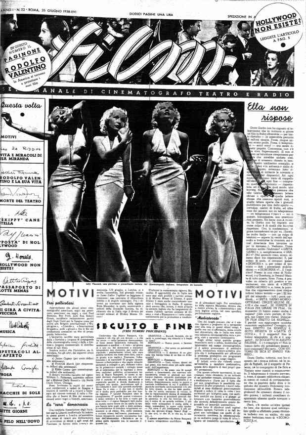 FILM (1938-50) magazine cover Issue 22 25 June 1938