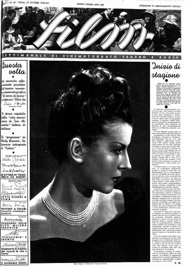 FILM (1938-50) magazine cover Issue 40 29 October 1938