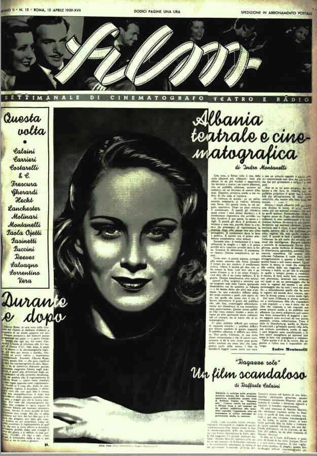 FILM (1938-50) magazine cover Issue 15 15 April 1939