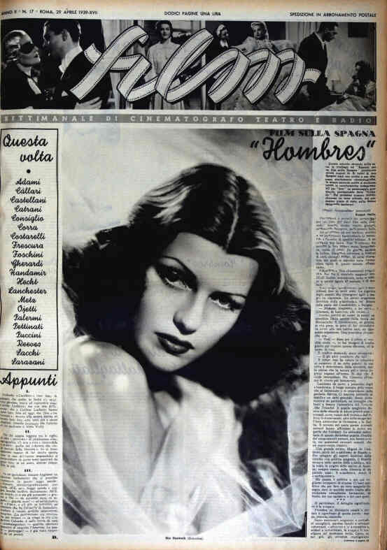 FILM (1938-50) magazine cover Issue 17 29 April 1939