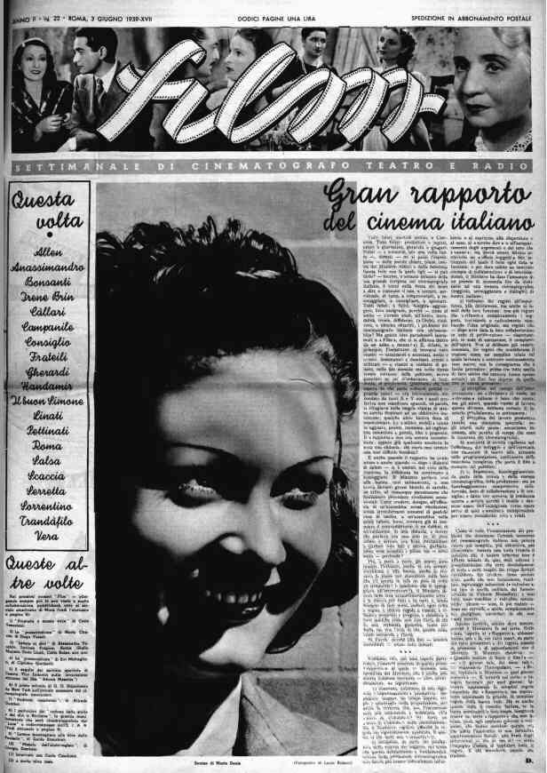 FILM (1938-50) magazine cover Issue 22 3 June 1939