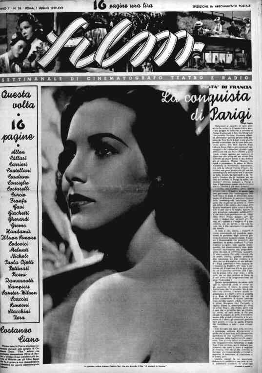 FILM (1938-50) magazine cover Issue 26 1 July 1939