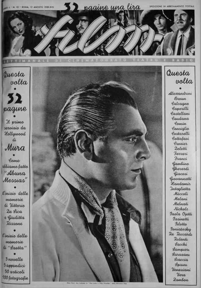 FILM (1938-50) magazine cover Issue 32 12 August 1939