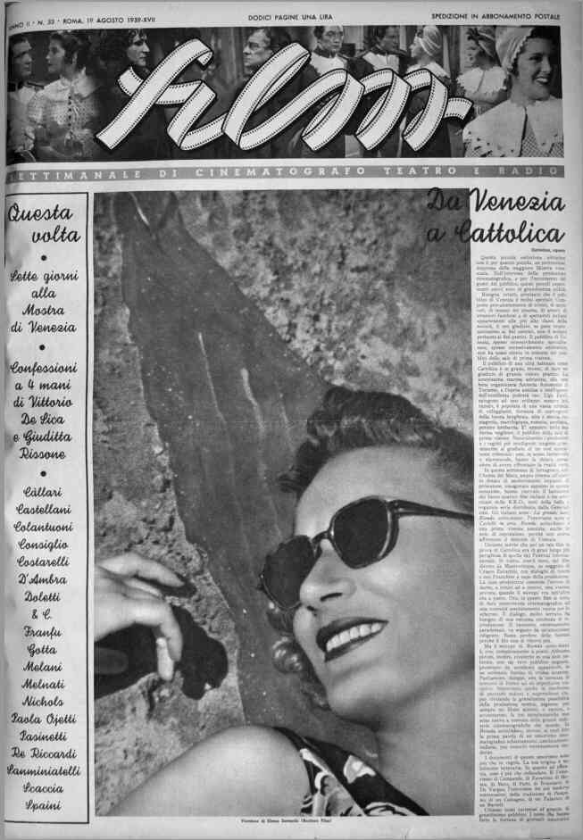 FILM (1938-50) magazine cover Issue 33 19 August 1939