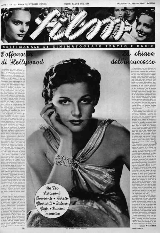 FILM (1938-50) magazine cover Issue 39 30 September 1939
