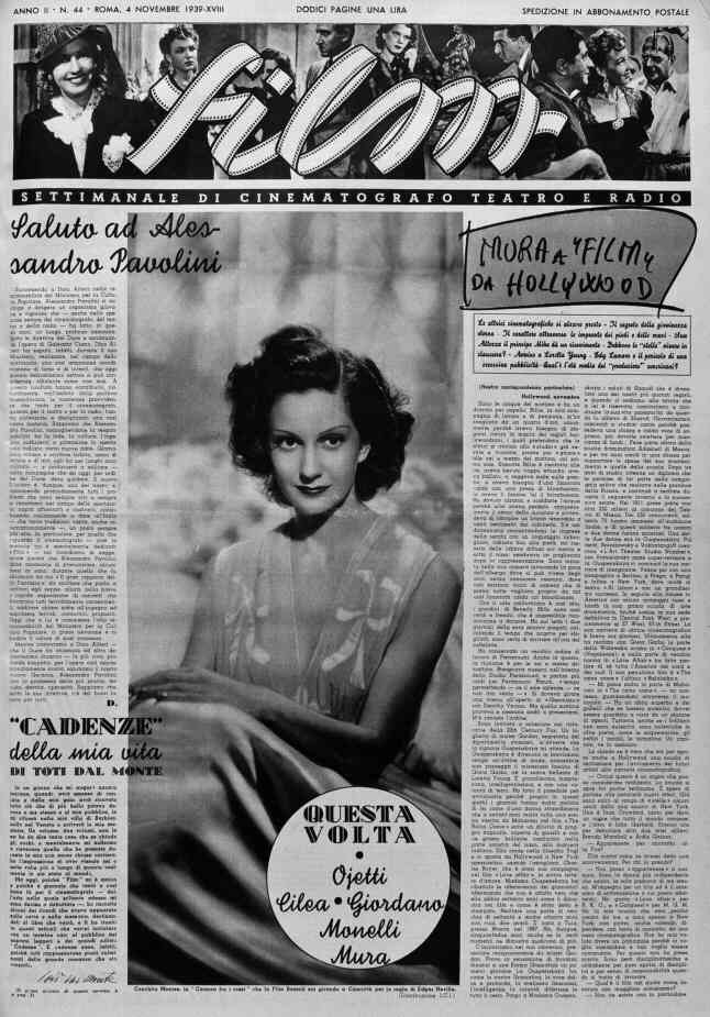 FILM (1938-50) magazine cover Issue 44 4 November 1939