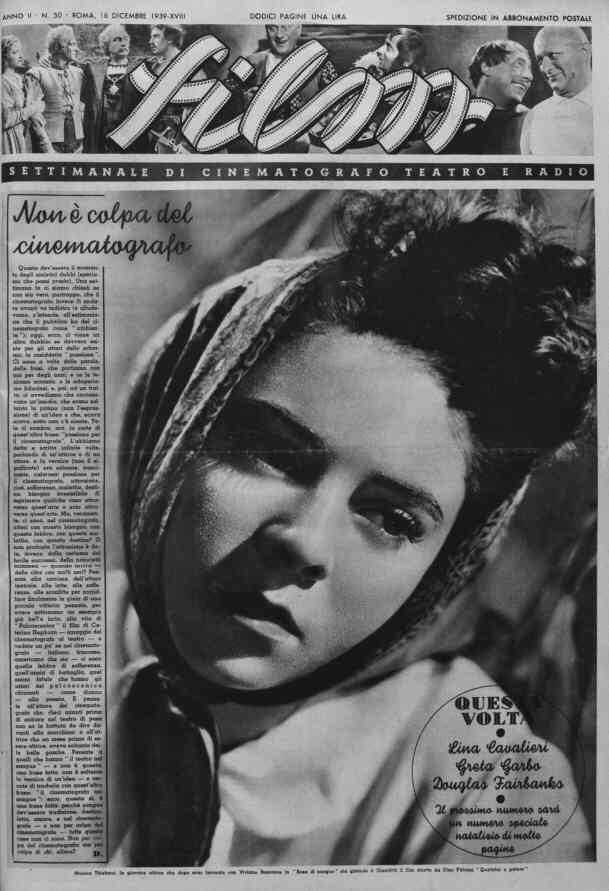 FILM (1938-50) magazine cover Issue 50 16 December 1939