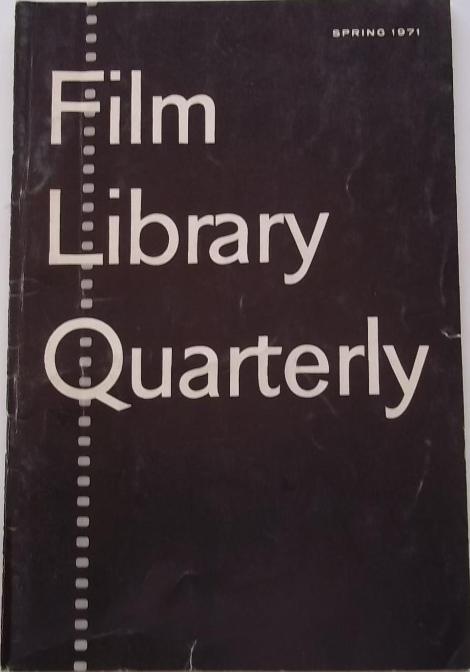 FILM LIBRARY QUARTERLY magazine side cover  Vol 4 No  2 Spring 1971