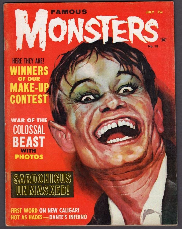 FAMOUS MONSTERS OF FILMLAND magazine cover Issue 18 July 1962