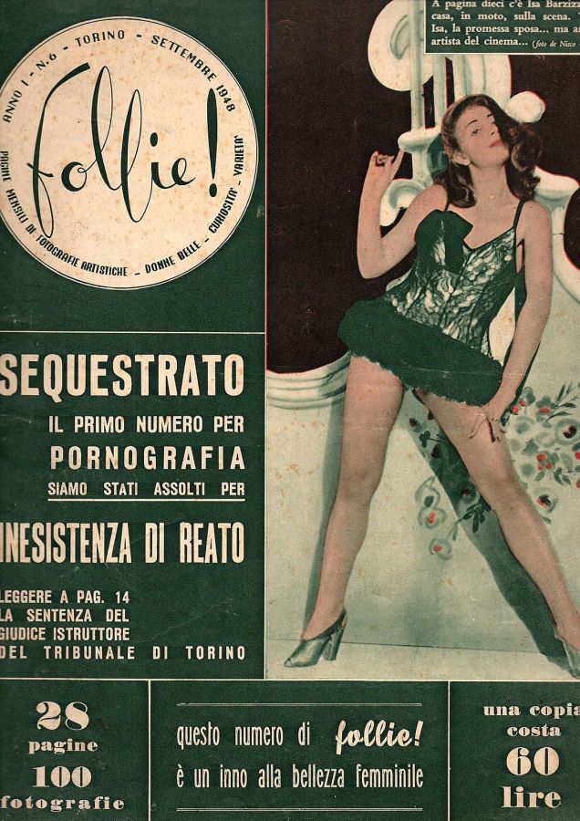 FOLLIE! magazine side cover Issue 6  September 1948