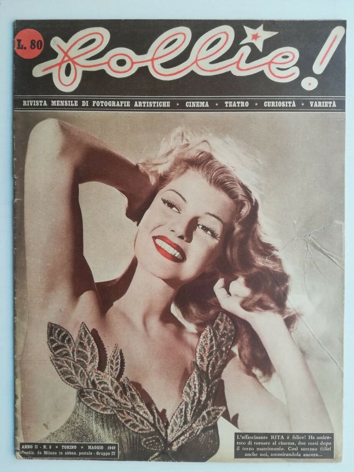 FOLLIE! magazine side cover Issue 5 May 1949