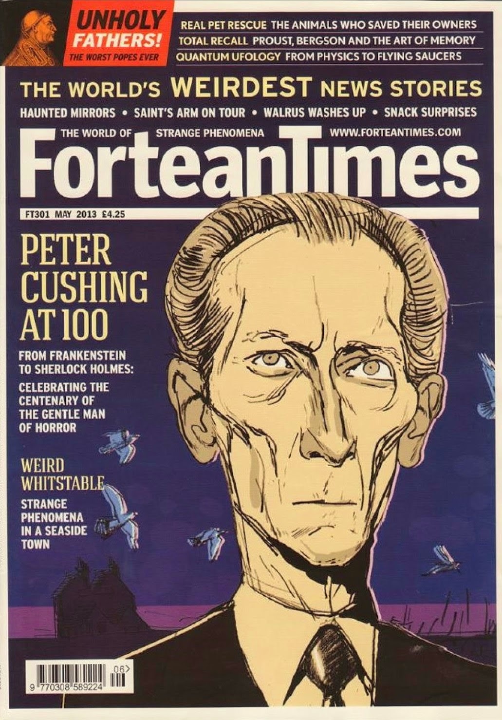 FORTEAN TIMES magazine side cover Issue 301   2013