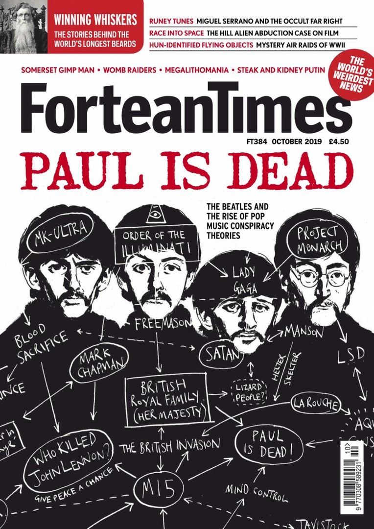 FORTEAN TIMES magazine side cover Issue 384  October 2019