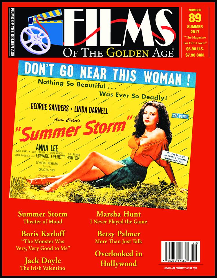 FILMS OF THE GOLDEN AGE magazine side cover Issue 89 Summer 2017