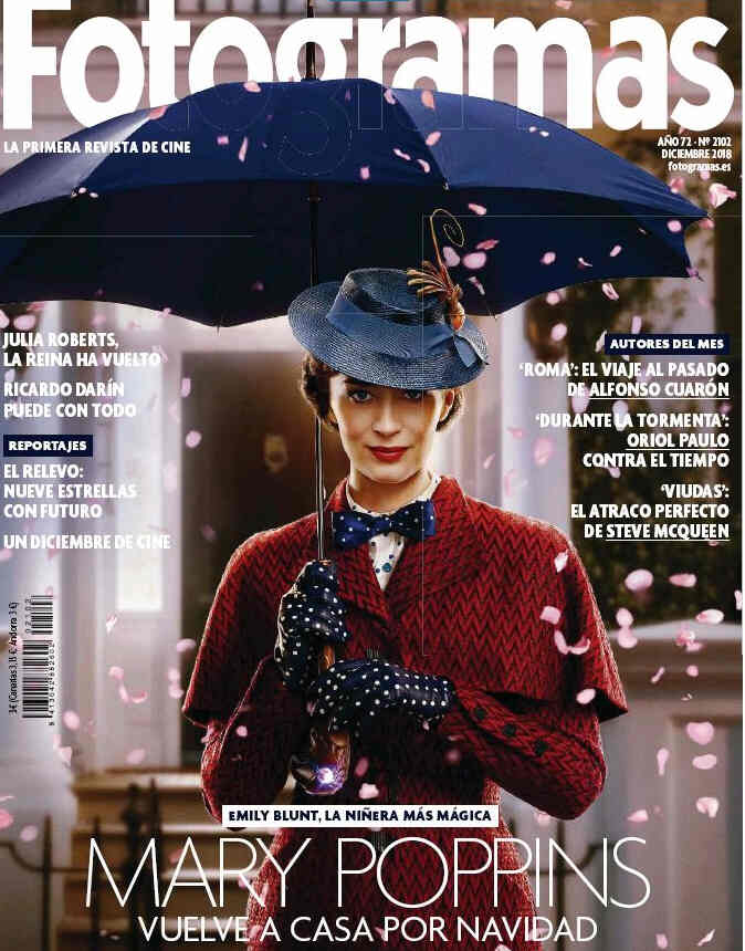 FOTOGRAMAS magazine cover Issue 2102  December 2018