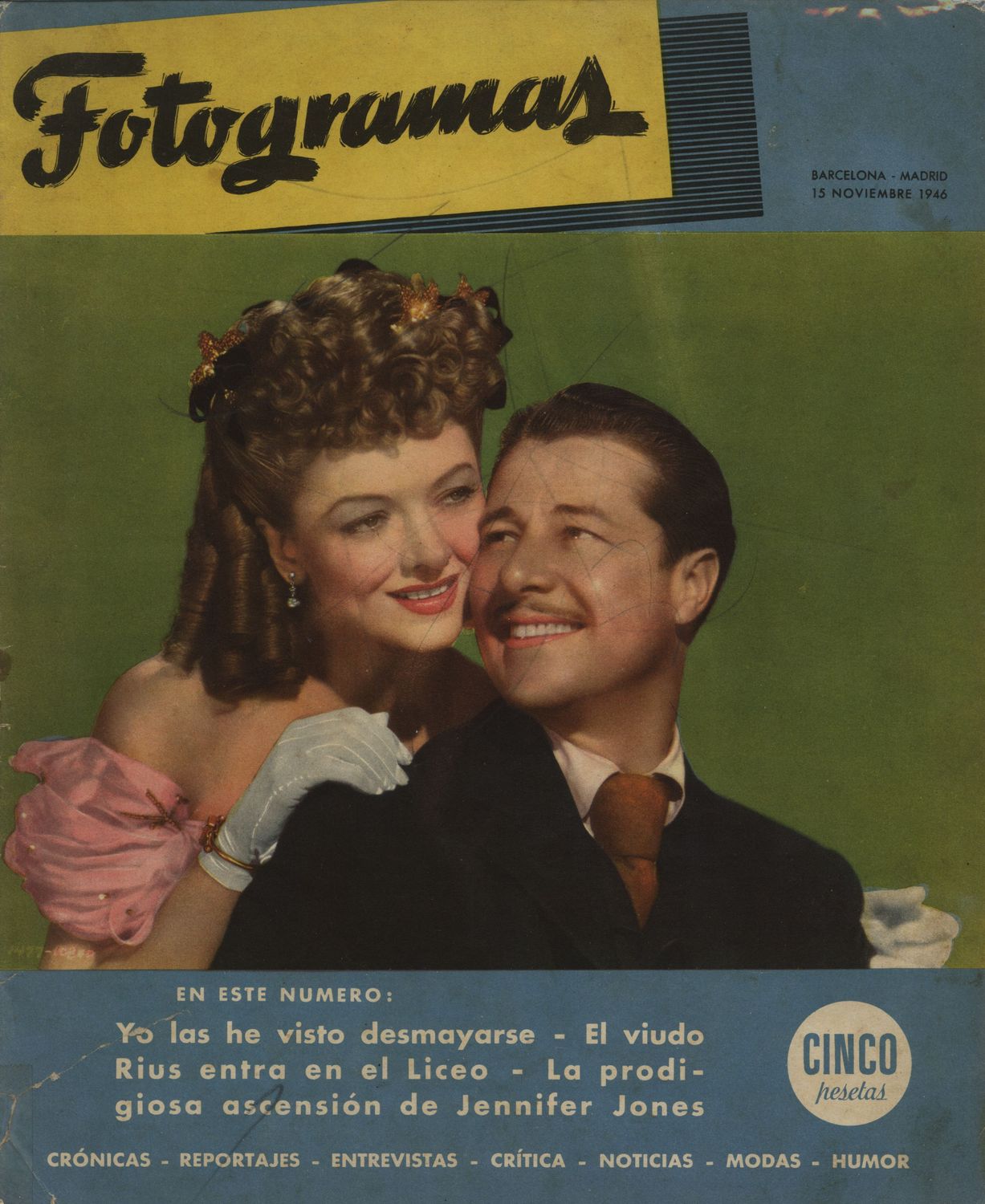 FOTOGRAMAS magazine cover Issue 1 15 November 1946