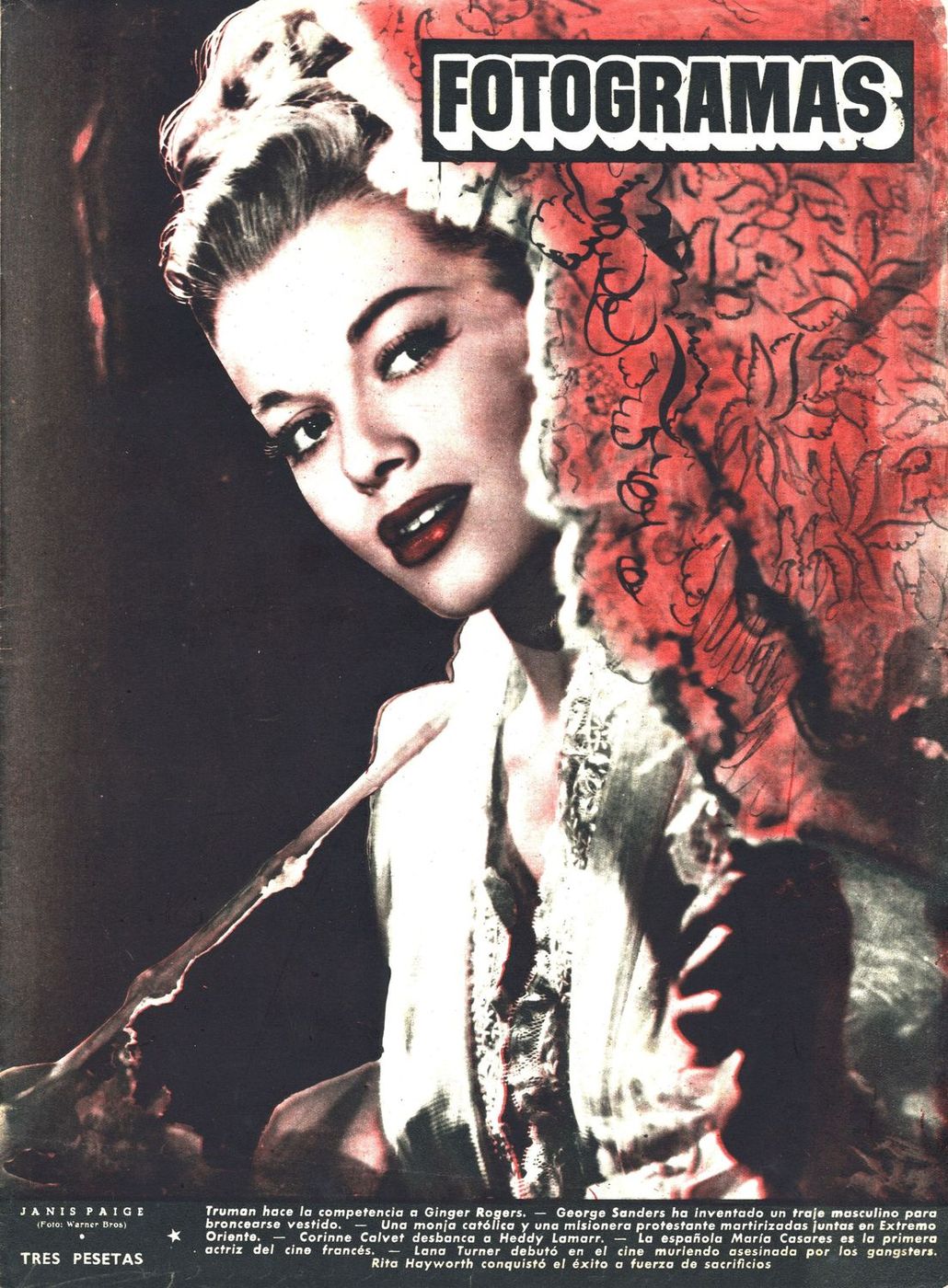 FOTOGRAMAS magazine cover Issue 101 20 October 1950