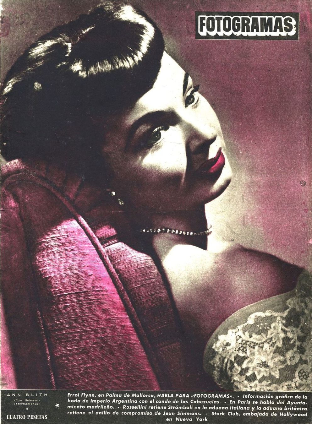 FOTOGRAMAS magazine cover Issue 109 15 December 1950