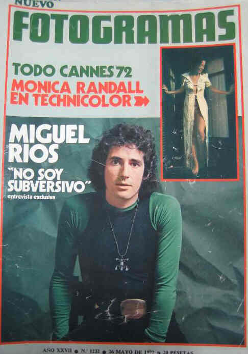 FOTOGRAMAS magazine cover Issue 1232 26 May 1972