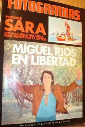 FOTOGRAMAS magazine cover Issue 1237 30 June 1972