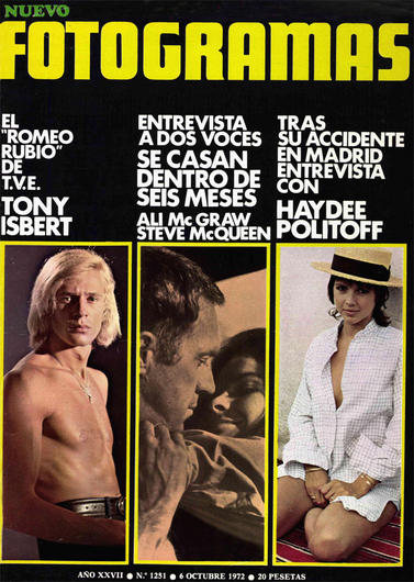 FOTOGRAMAS magazine cover Issue 1251 6 October 1972