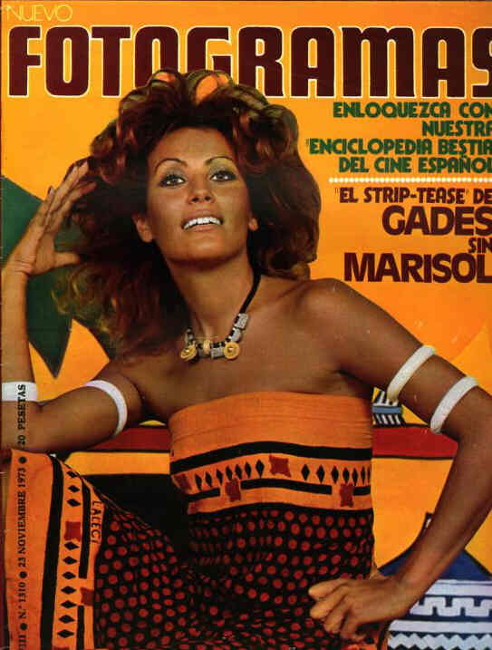 FOTOGRAMAS magazine cover Issue 1310 23 November 1973