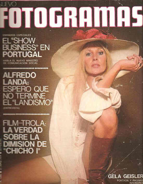 FOTOGRAMAS magazine cover Issue 1340 21 June 1974