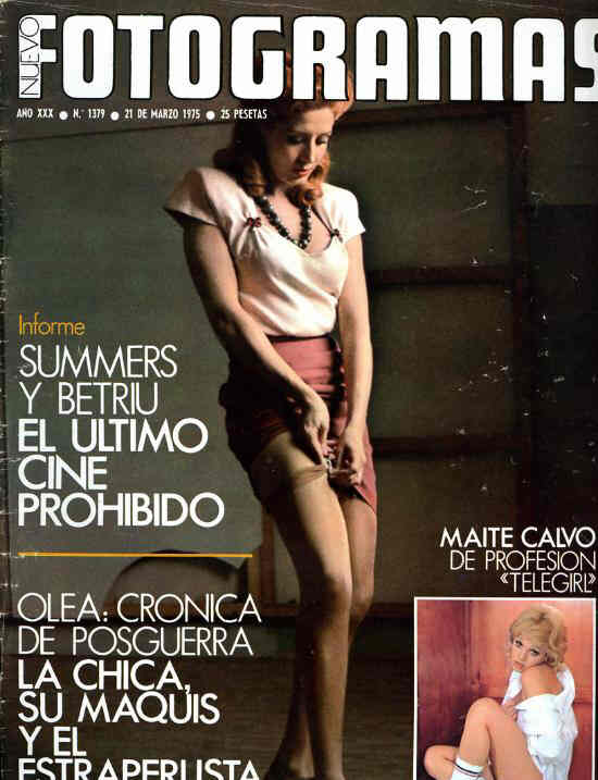 FOTOGRAMAS magazine cover Issue 1379 21 March 1975