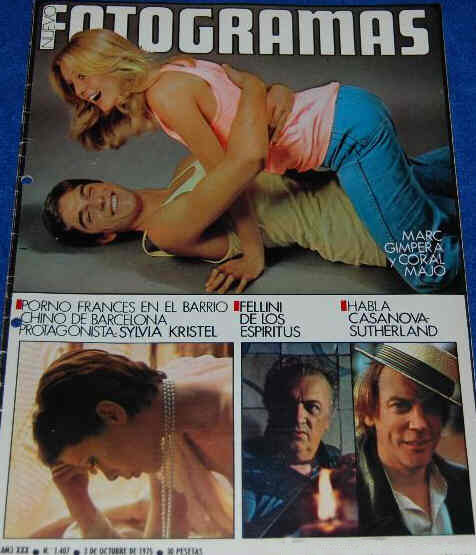 FOTOGRAMAS magazine cover Issue 1407 3 October 1975
