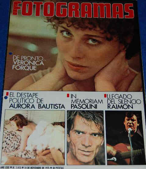 FOTOGRAMAS magazine cover Issue 1413 14 November 1975