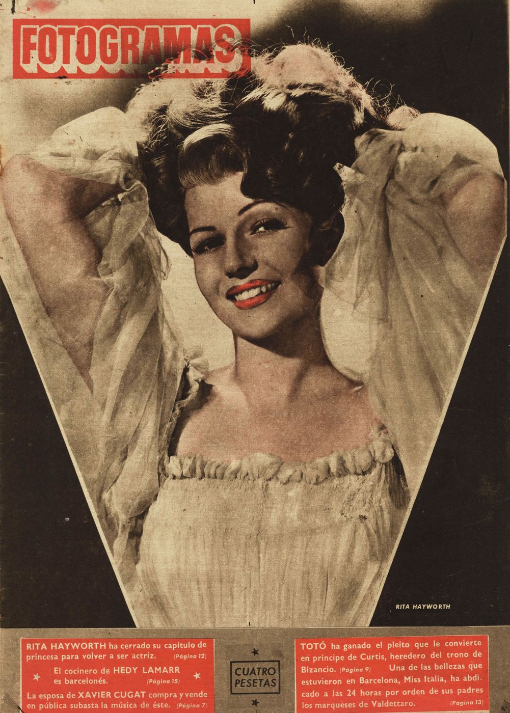 FOTOGRAMAS magazine cover Issue 153 19 October 1951