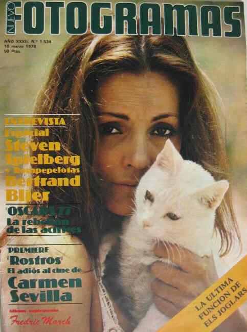 FOTOGRAMAS magazine cover Issue 1534 10 March 1978