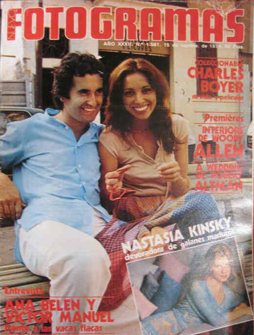 FOTOGRAMAS magazine cover Issue 1561 15 September 1978