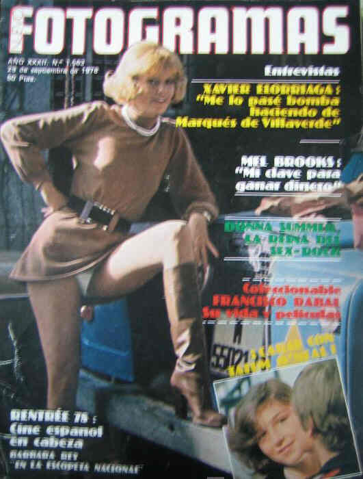 FOTOGRAMAS magazine cover Issue 1563 29 September 1978