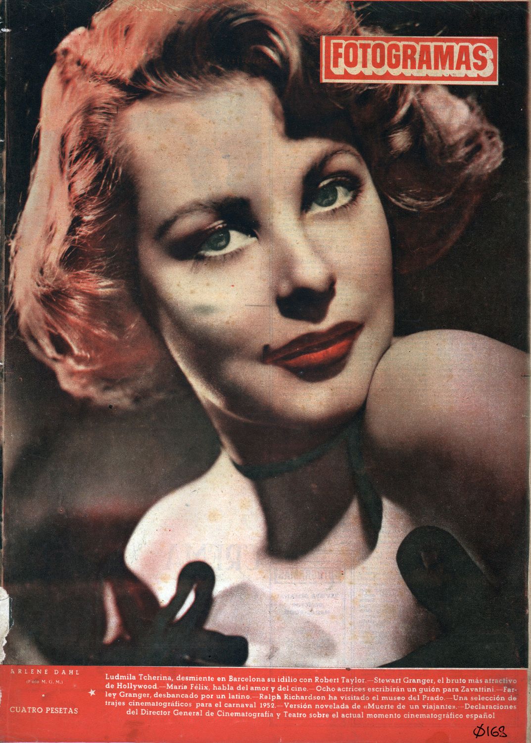FOTOGRAMAS magazine cover Issue 168 1 February 1952