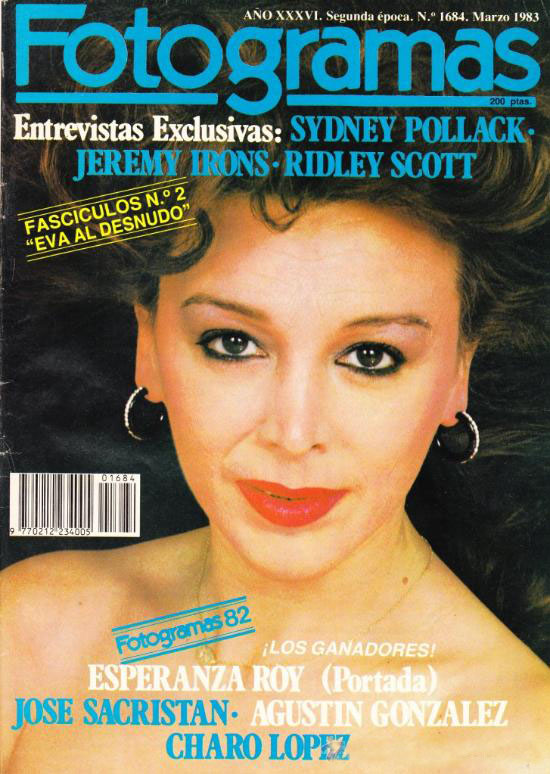 FOTOGRAMAS magazine cover Issue 1684 March 1983