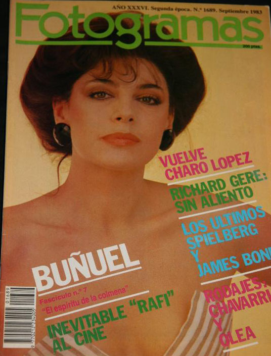 FOTOGRAMAS magazine cover Issue 1689 September 1983