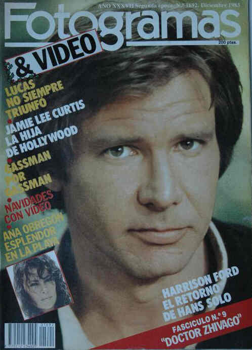 FOTOGRAMAS magazine cover Issue 1692 December 1983