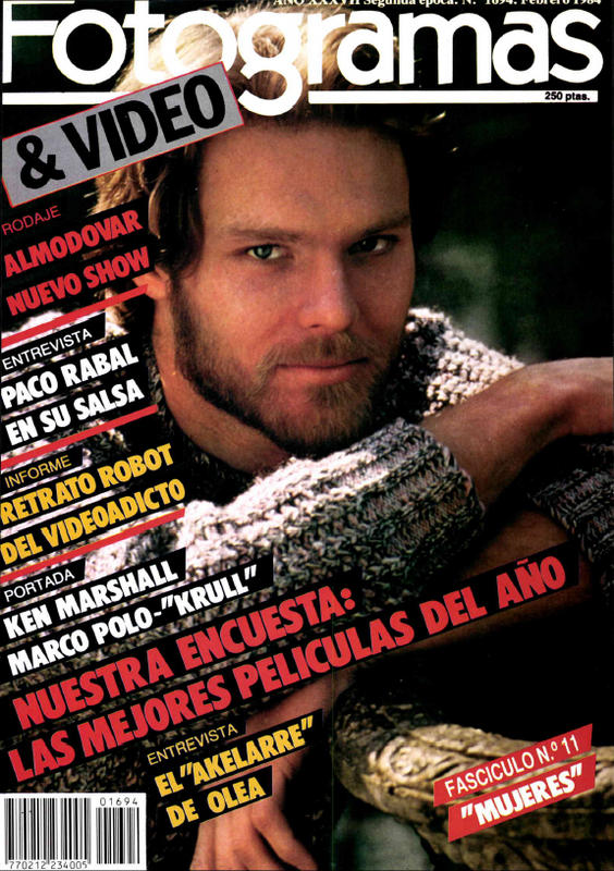 FOTOGRAMAS magazine cover Issue 1694 February 1984