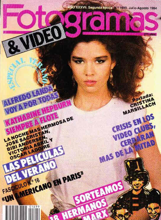 FOTOGRAMAS magazine cover Issue 1699 July/August 1984