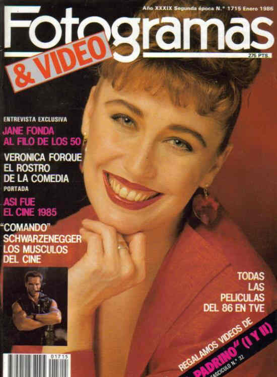 FOTOGRAMAS magazine cover Issue 1715 January 1986