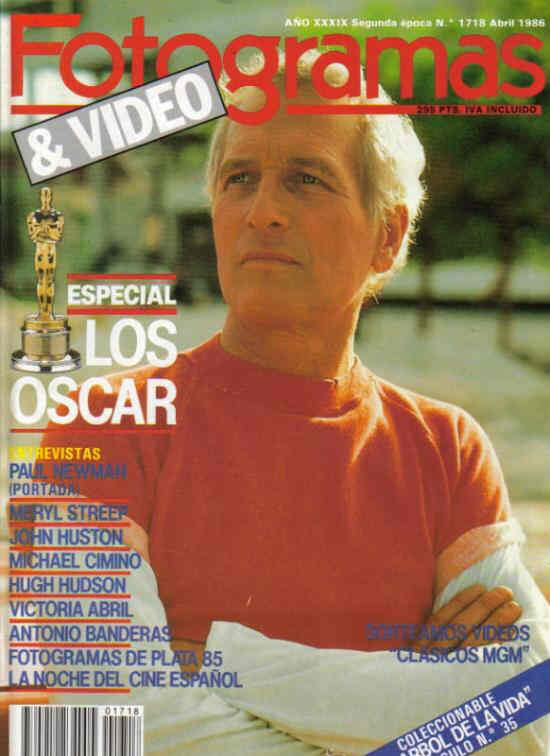 FOTOGRAMAS magazine cover Issue 1718 April 1986