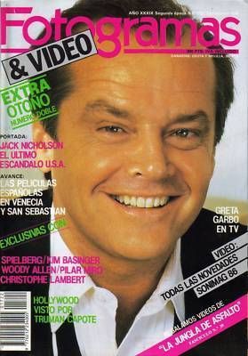 FOTOGRAMAS magazine cover Issue 1722 September 1986