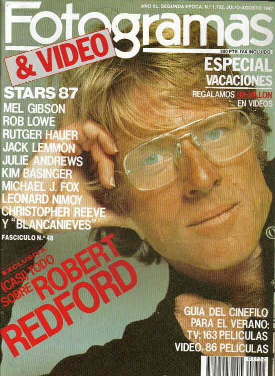 FOTOGRAMAS magazine cover Issue 1732 July/August 1987