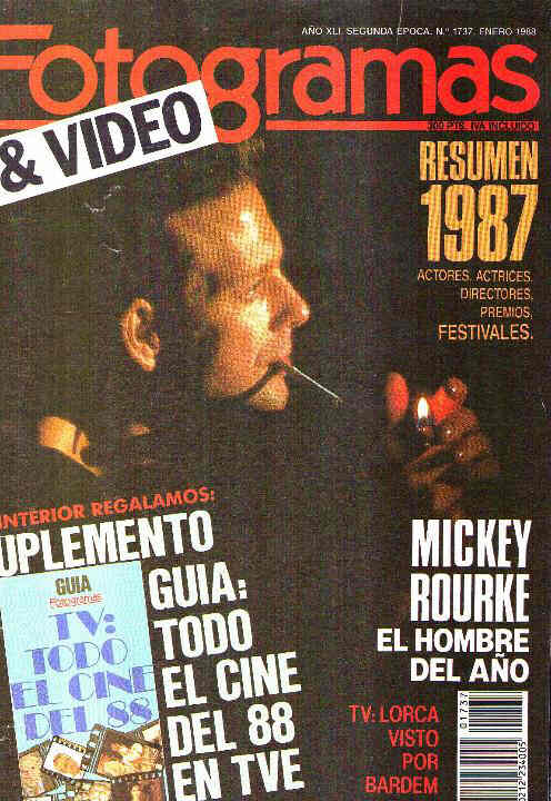 FOTOGRAMAS magazine cover Issue 1737 January 1988