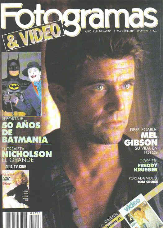 FOTOGRAMAS magazine cover Issue 1756 October 1989