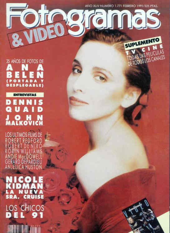 FOTOGRAMAS magazine cover Issue 1771 February 1991