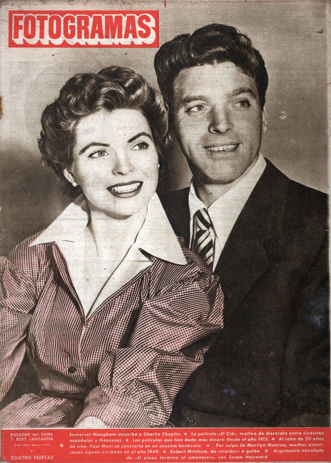 FOTOGRAMAS magazine cover Issue 179 18 April 1952